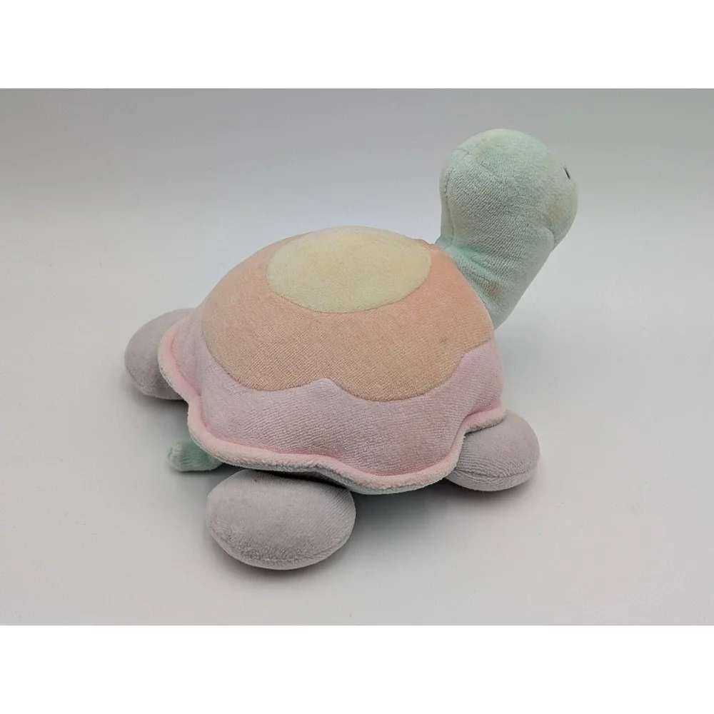 Baby Gund Rainbow Racer Turtle Plush 5696 Pastel Stuffed Animal Toy‎